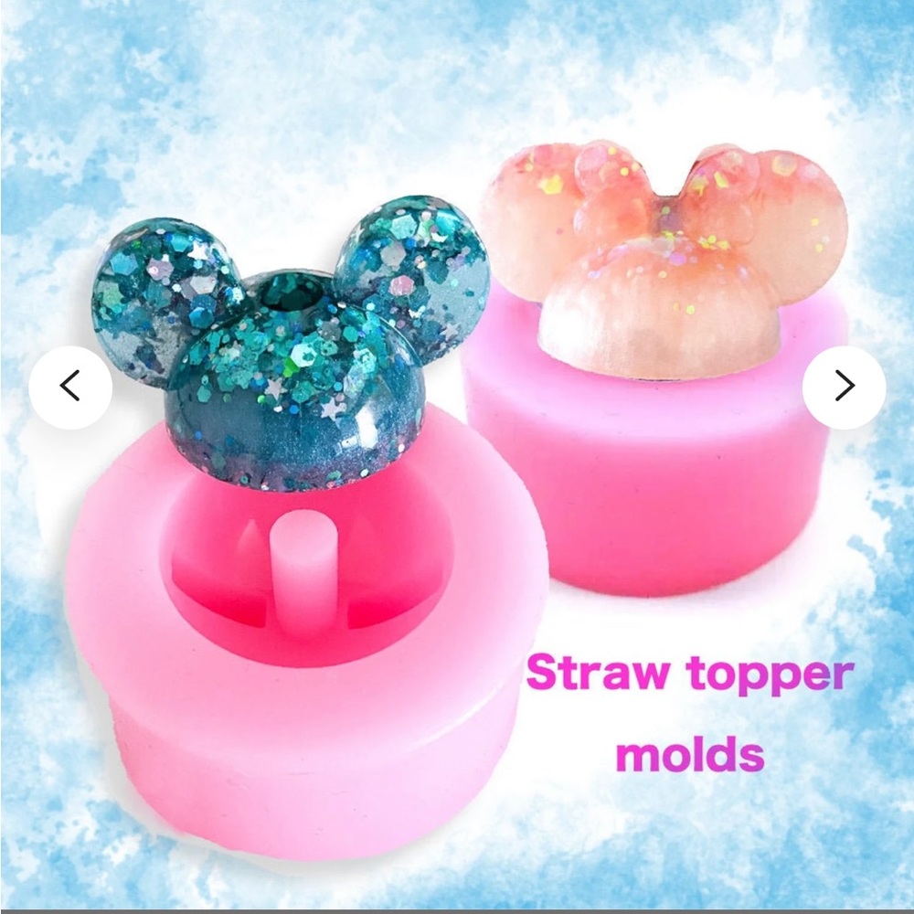 Resin straw topper molds